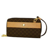 Rioni Signature Dual Zip Wallet Organizer with RR monogram print and leather trim.