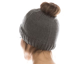Messy Bun Hat with Rose Embroidery -  RHEAS.ONLINE