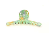 Medusa's Heirlooms Fine Hair French Jaw Clip, hand-painted, acetate acrylic, 4" length.