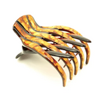 Heirlooms Large French Yoga Clip in hand-painted acetate acrylic, holds thick hair securely.