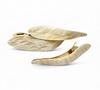 Maximas Allure Collection Italian acetate hair clip in sand dunes color, brass 18k gold plated handmade hair accessory