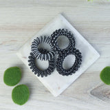 Medium Lauren Lane Hair Coil Set in Black and White