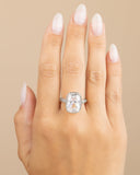 Sterling Silver Elongated Cushion Cocktail Ring