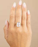 Sterling Silver Elongated Cushion Cocktail Ring