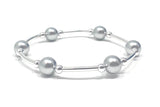 Blessings Bracelet Silver Pearl 6.5" with Swarovski pearls and sterling silver components.