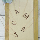 Large rose gold plated large letter necklace 18 inches