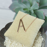Large Letter / Initial Necklace Rose Gold