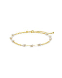 Allie Stationed Pearl Anklet