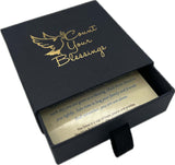 Count Your Blessings bracelet with silver and pearl in gift box.