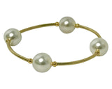 Handmade Blessings Pearl Bracelet with Swarovski pearls and sterling silver components.