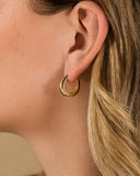 Fairley Oval Textured Micro Hoops