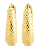 Fairley Oval Textured Micro Hoops