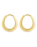 Fairley Oval Textured Micro Hoops