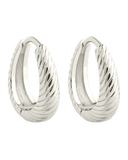 Fairley Oval Textured Micro Hoops