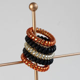 Large Hair Coil Set in Black and Orange