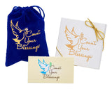 Blessings Necklace with inspirational card, gift box, and pouch.