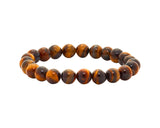 Blessings Tigers Eye Gemstone Stretch Bracelet with 8mm polished beads on elastic cord