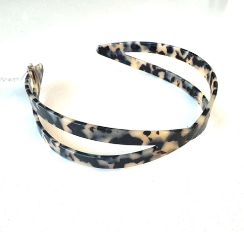 Ficcare Super Comfy Eva Headband hand-made Italian acetate criss cross design