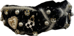 Medusa's Heirlooms Chanel Inspired Front Knot Headband with Charms