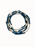 Heirlooms Swarovski Jewelry Bead Wrap with Blue Beads