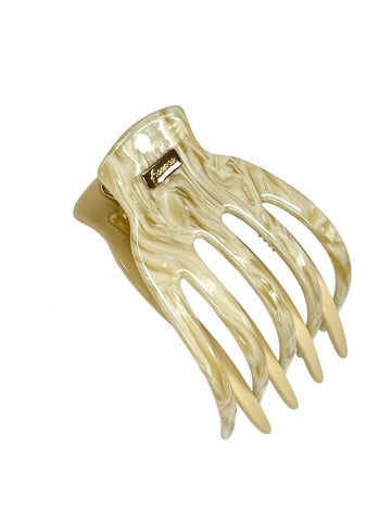 Ficcare Yara Yoga Clip Sand Dunes Italian acetate hair clip for secure yoga hair styling