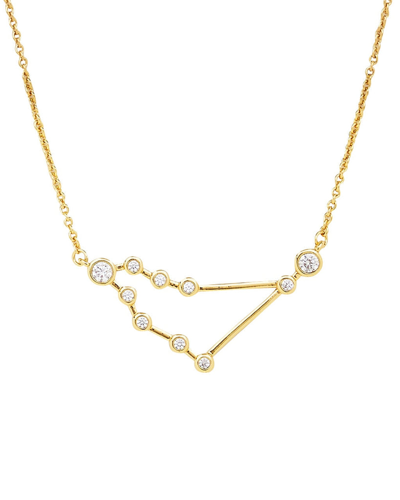 When Stars Align constellation necklace in 14K gold with cubic zirconia charm