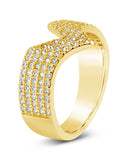Sandra CZ Pointed Band Ring
