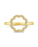 Marisole CZ Rose Petal Outline Ring