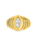 CZ Studded Croissant Ring