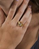 CZ Studded Croissant Ring