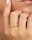 Sterling Silver CZ Bezel Band Ring