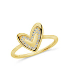 Sterling Silver Mabel CZ Heart Ring
