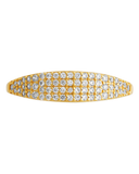 Sterling Silver Pave Signet Ring