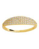 Sterling Silver Pave Signet Ring