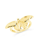Rowena Butterfly Ring 14K gold butterfly design delicate 2mm band luxury jewelry
