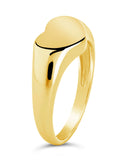 Sterling Silver Cora Heart Signet Ring