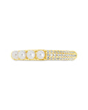 Evelyn CZ & Pearl Eternity Band Ring