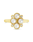 Cosetta CZ & Pearl Cluster Ring