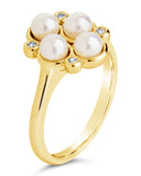 Cosetta CZ & Pearl Cluster Ring