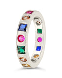 Courtney CZ Rainbow Band Ring