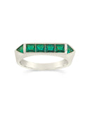 Rayna Emerald Flat CZ Ring