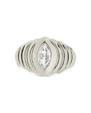 CZ Studded Croissant Ring