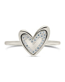 Sterling Silver Mabel CZ Heart Ring