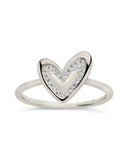 Sterling Silver Mabel CZ Heart Ring