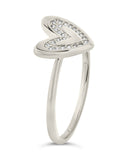 Sterling Silver Mabel CZ Heart Ring