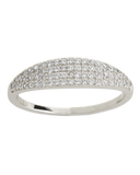 Sterling Silver Pave Signet Ring