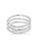 Textured Triple Band Ring Set