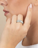 Ribbed Open Bombe Ring