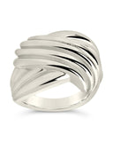 Plié Textured Statement Ring