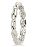 Sterling Silver Nixie Twist Band Ring